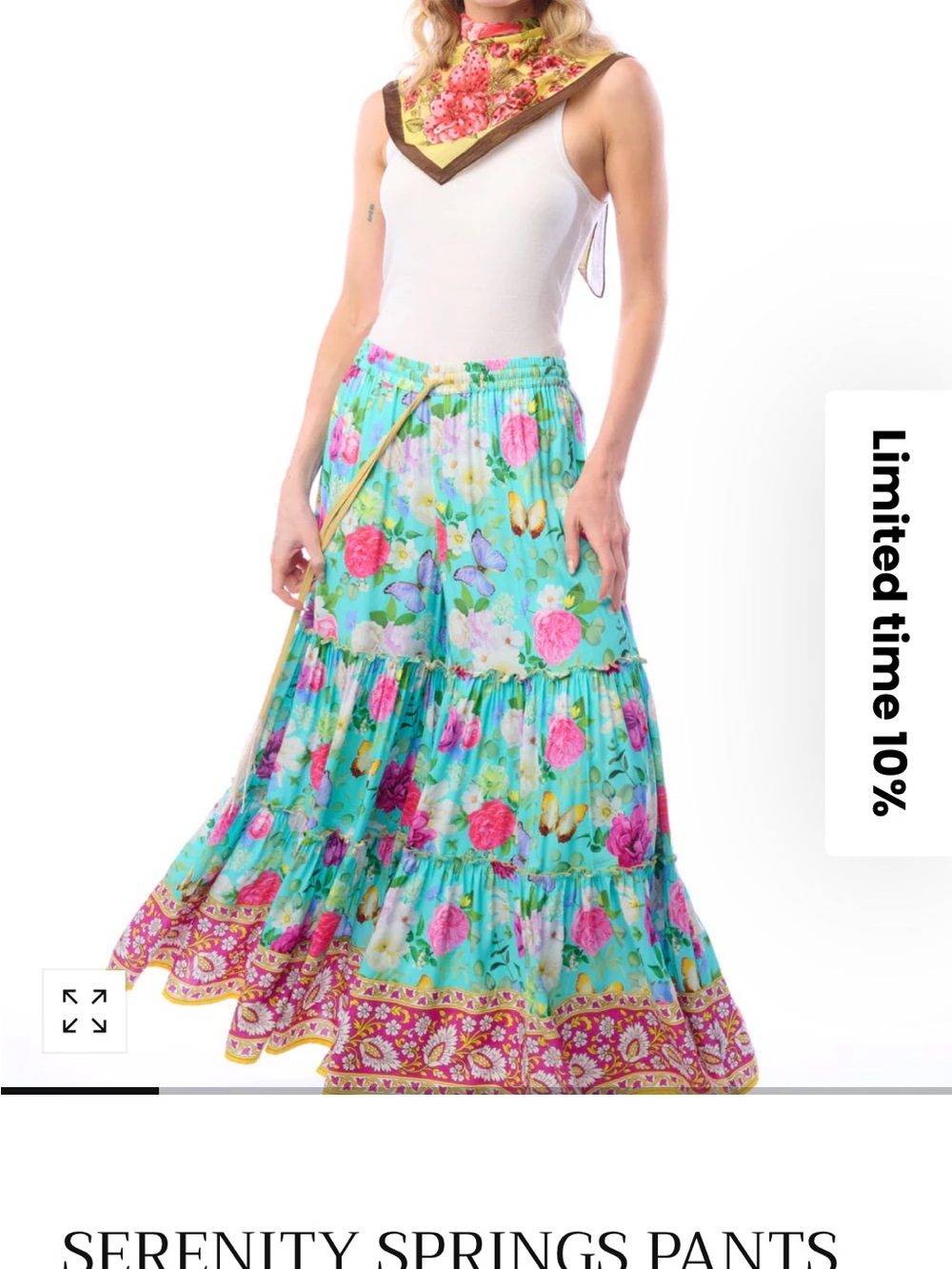 NWT Aratta Silent Journey Serenity Springs Wide Leg Pants - Picture 3 of 16